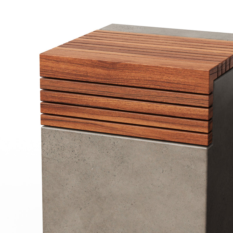 Stecca Cascata Stool - Urbia Stools + Benches + Ottomans - Dark Grey Natural - HORNE