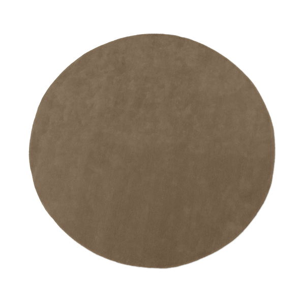 Stille Tufted Rug - Round - Ferm Living Rugs - Ash Brown - HORNE