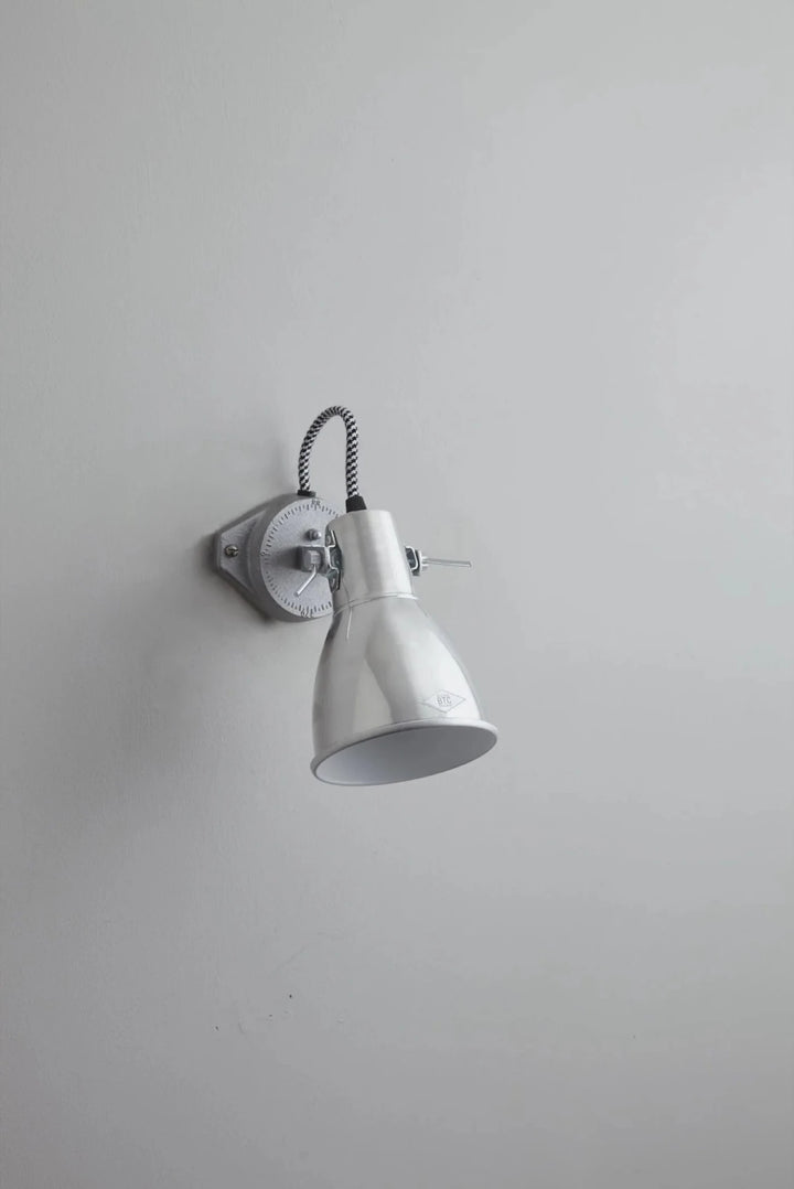 Stirrup 1 Single Wall Light - Original BTC Wall Sconces - Natural Aluminium - HORNE