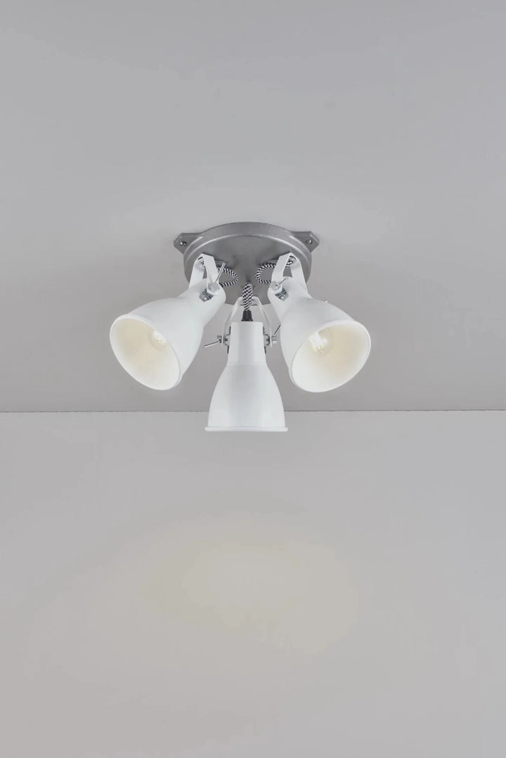 Stirrup Triple Ceiling Light - Original BTC Ceiling Lights - White - HORNE
