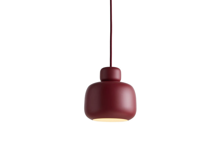 Stone Pendant - Small/Large - Woud Pendants - Small - Deep red - HORNE