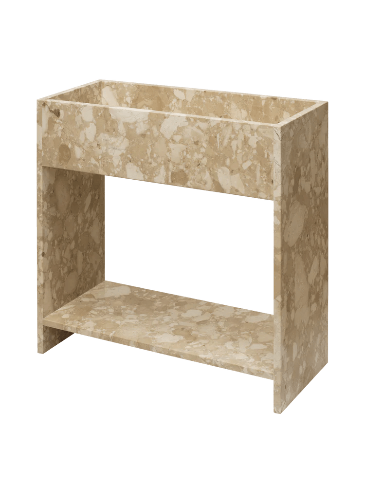 Stone Plant Box with Shelf - Ferm Living Accent Tables - HORNE