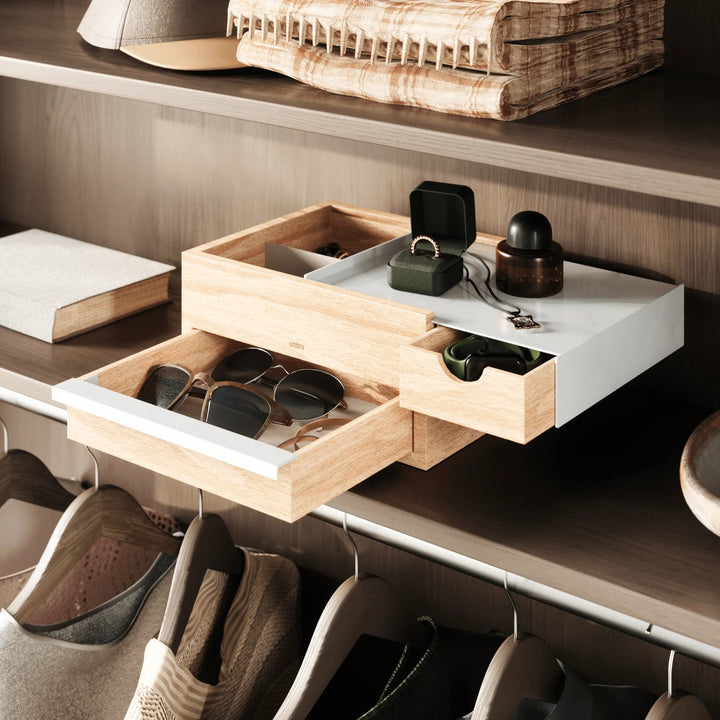Stowit Storage Box - Umbra Storage + Organization - Black-Walnut - HORNE