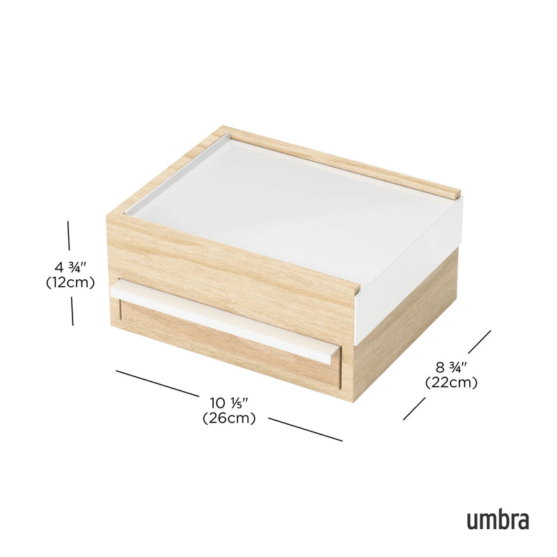 Stowit Storage Box - Umbra Storage + Organization - Black-Walnut - HORNE