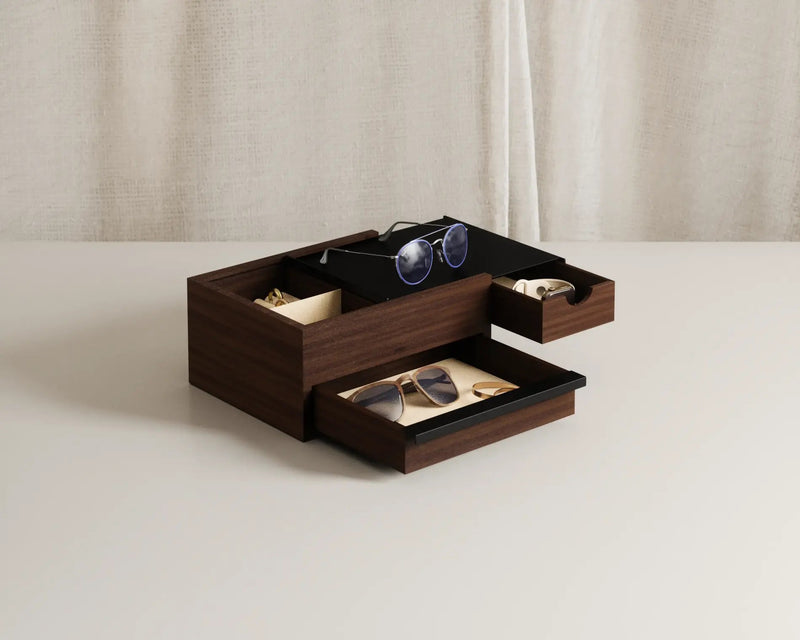 Stowit Storage Box - Umbra Storage + Organization - Black-Walnut - HORNE