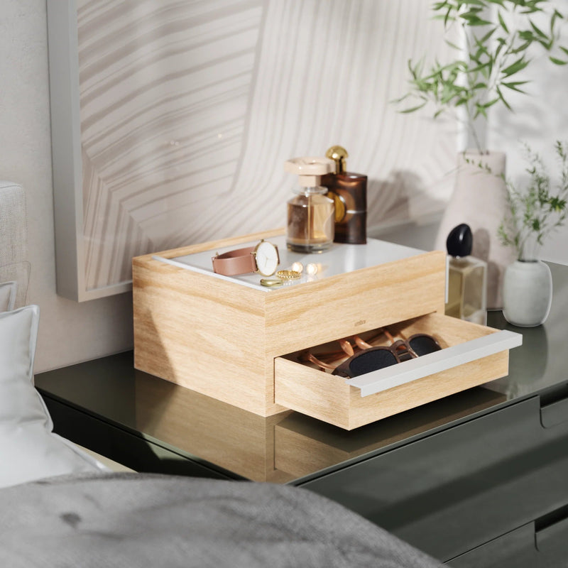 Stowit Storage Box - Umbra Storage + Organization - Black-Walnut - HORNE