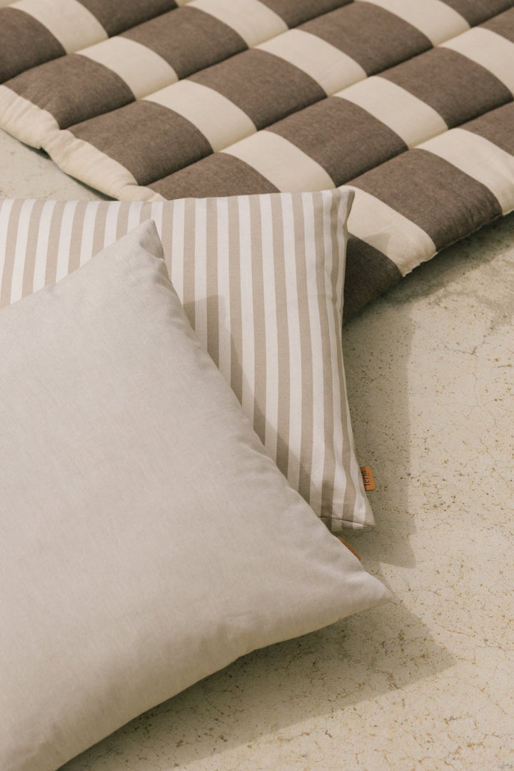 Strand Outdoor Cushion - Ferm Living Bedding + Pillows - Carob Brown/Parchment - HORNE