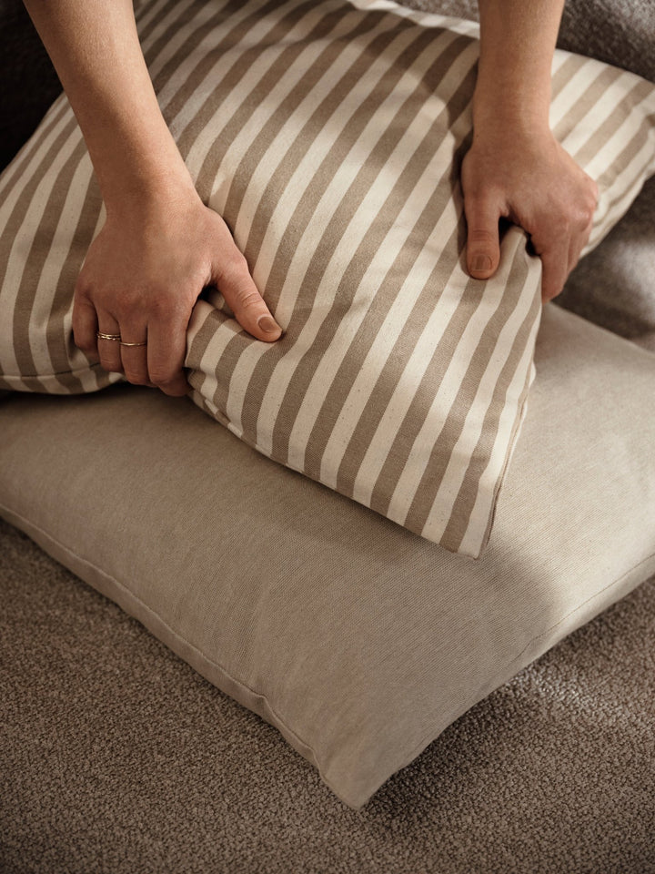Strand Outdoor Cushion - Ferm Living Bedding + Pillows - Carob Brown/Parchment - HORNE