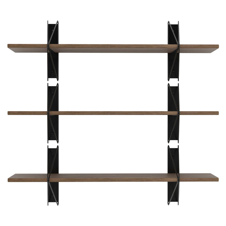 Strut Shelving System - Souda Shelving - 52" - Walnut - 3 Shelves - HORNE