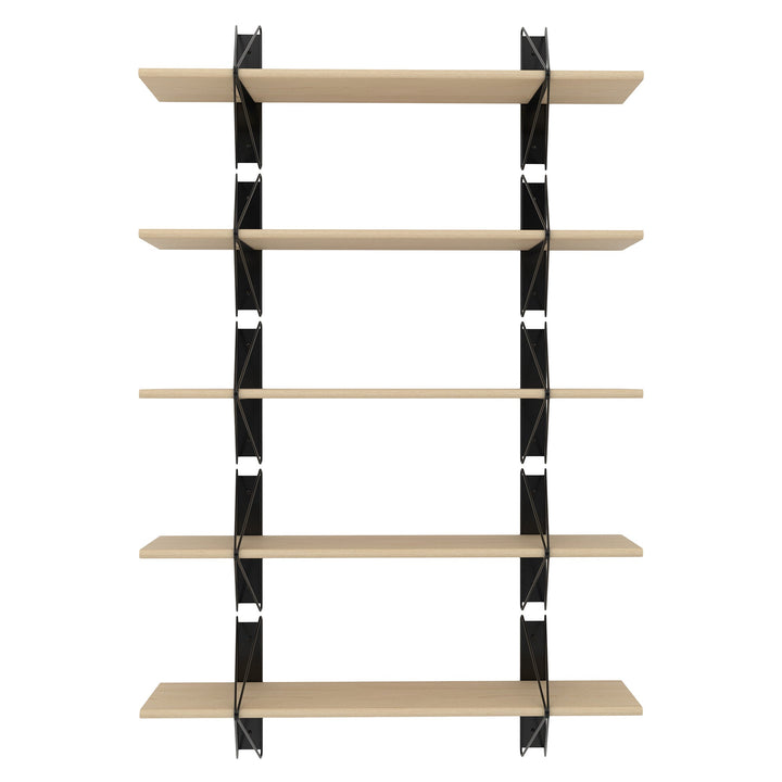 Strut Shelving System - Souda Shelving - 52" - Natural Maple - 5 Shelves - HORNE