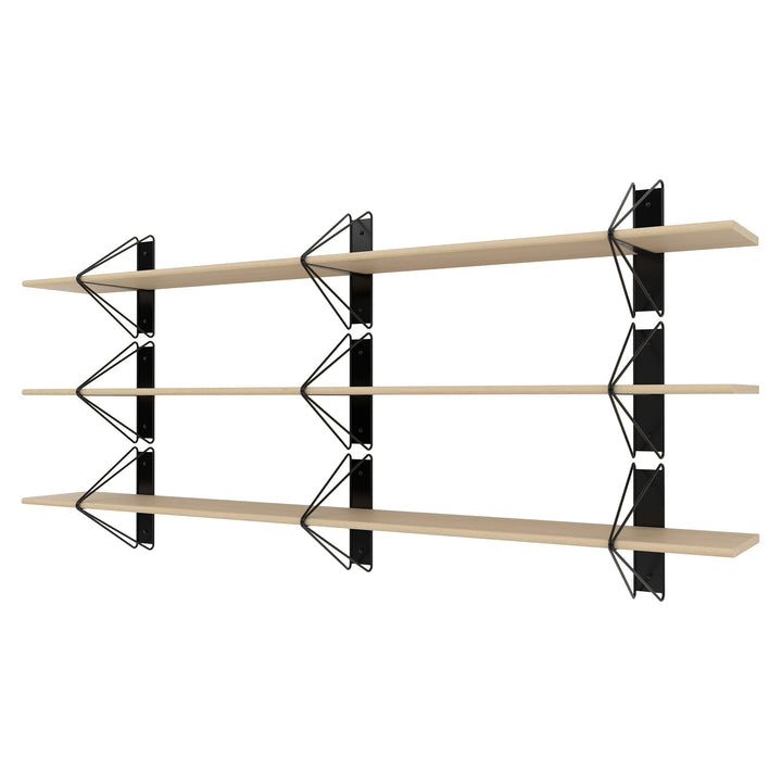 Strut Shelving System - Souda Shelving - 84" - Natural Maple - 3 Shelves - HORNE