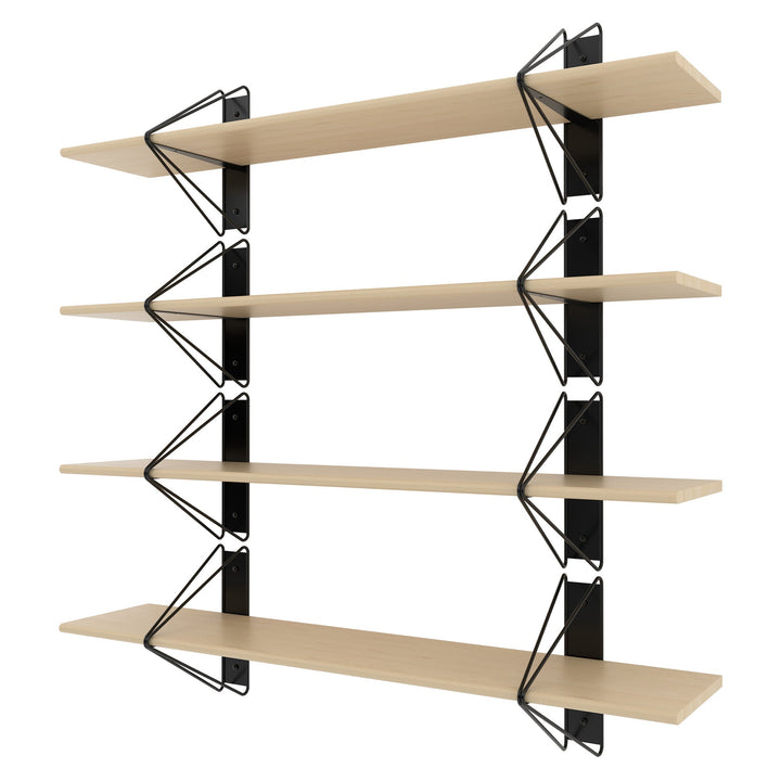 Strut Shelving System - Souda Shelving - 52" - Walnut - 3 Shelves - HORNE