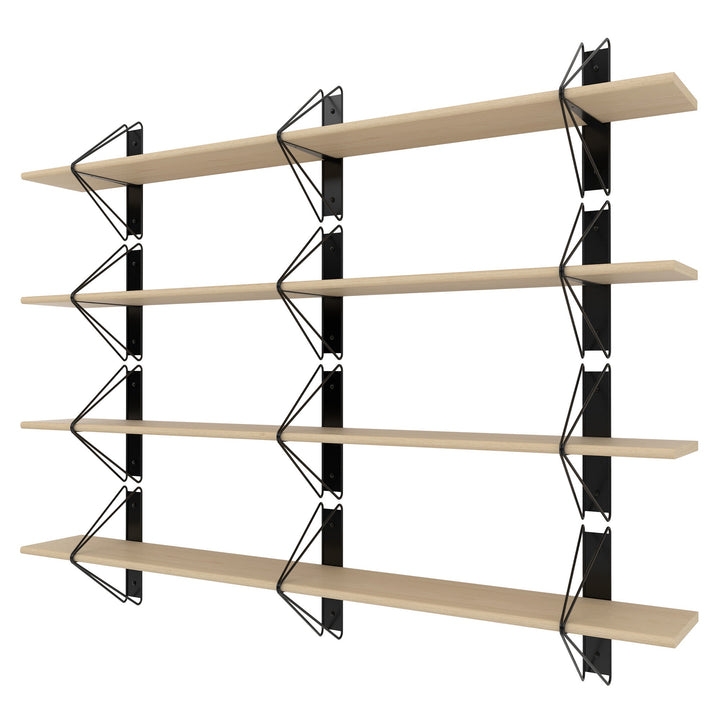 Strut Shelving System - Souda Shelving - 84" - Natural Maple - 4 Shelves - HORNE