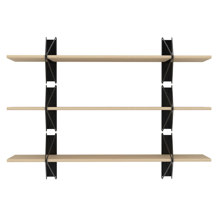 Strut Shelving System - Souda Shelving - 52" - Walnut - 3 Shelves - HORNE