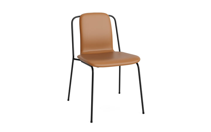 Studio Chair Full Upholstery - Normann Copenhagen Dining Chairs - Ultra Leather - 41574 Brandy - HORNE