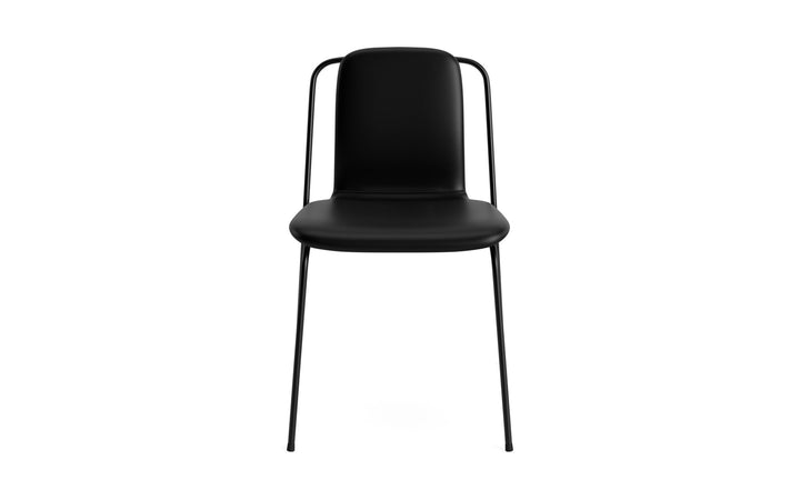 Studio Chair Full Upholstery - Normann Copenhagen Dining Chairs - Ultra Leather - 41599 Black - HORNE