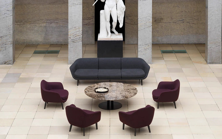 Sum Lounge Armchair Aluminum - Normann Copenhagen Lounge Chairs - Aluminum Frame - Ultra Leather - 41599 Black - HORNE
