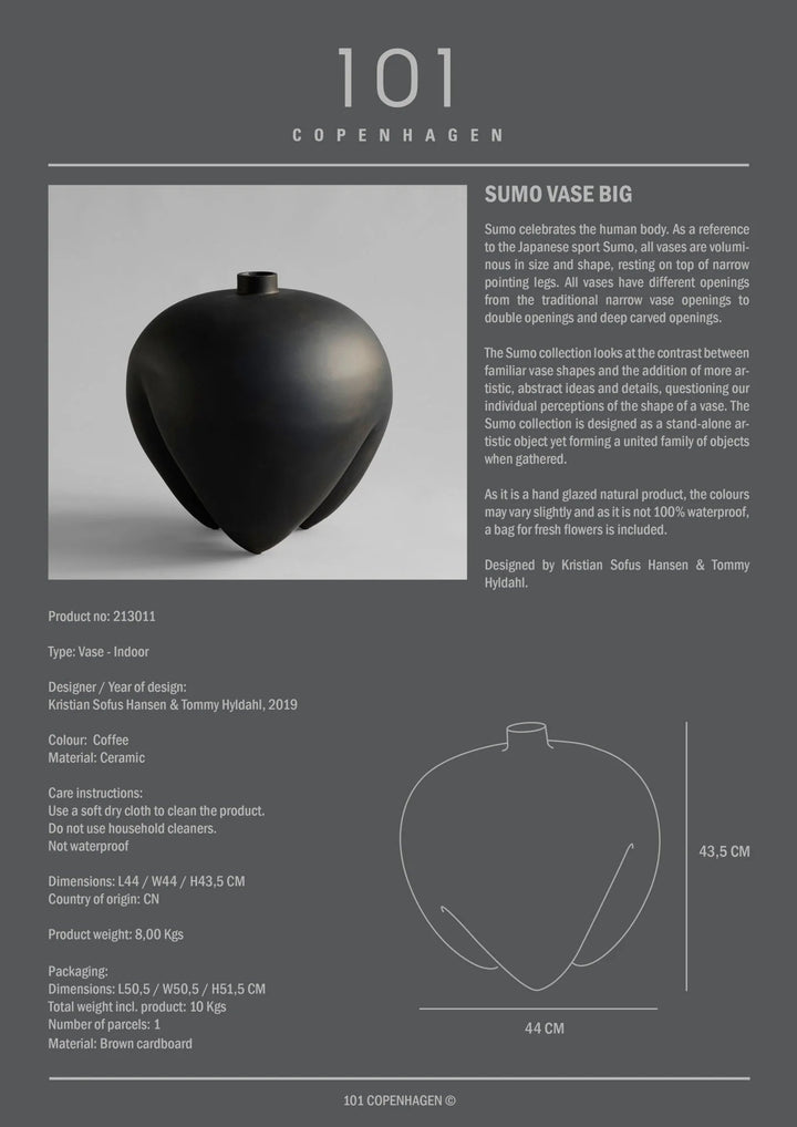 Sumo Vase - 101 Copenhagen Vases - Petit - Coffee - HORNE