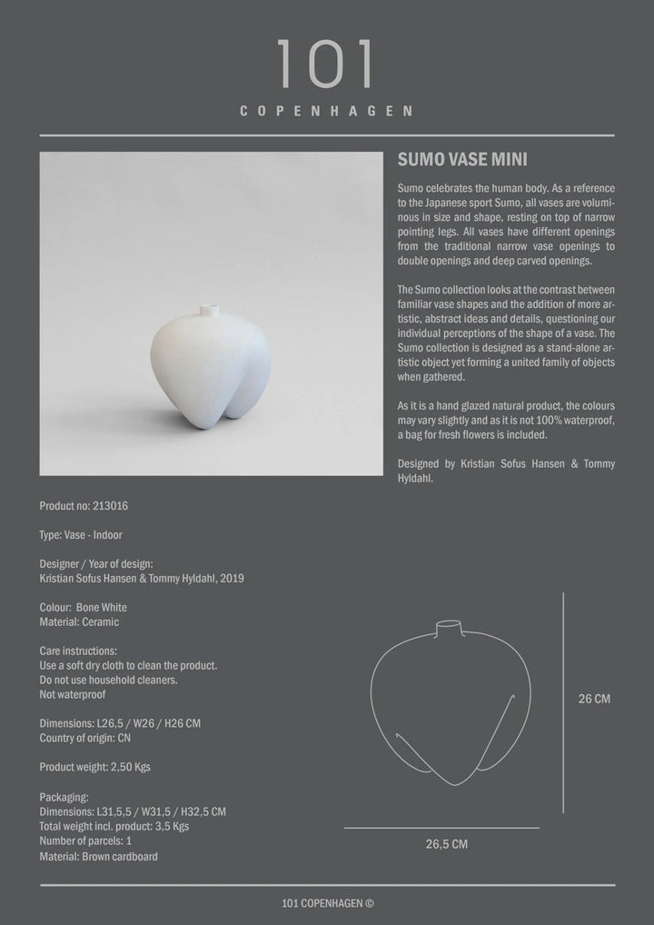 Sumo Vase - 101 Copenhagen Vases - Petit - Coffee - HORNE