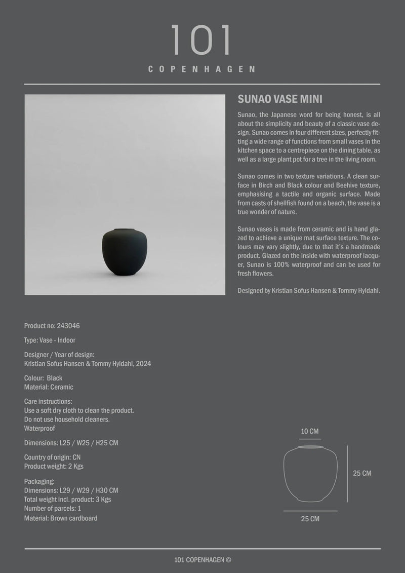 Sunao Vase - 101 Copenhagen Vases - Big - Birch - HORNE