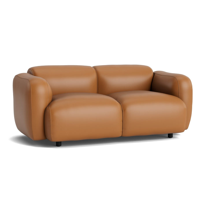 Swell Sofa 2-Seater - Normann Copenhagen Modular Sofas - Ultra Leather - 41574 Brandy - HORNE
