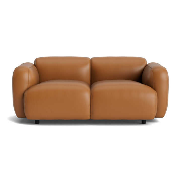 Swell Sofa 2-Seater - Normann Copenhagen Modular Sofas - Ultra Leather - 41574 Brandy - HORNE