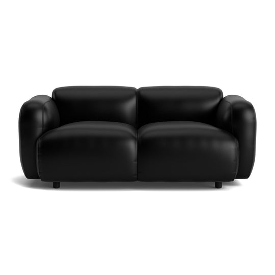 Swell Sofa 2-Seater - Normann Copenhagen Modular Sofas - Ultra Leather - 41599 Black - HORNE