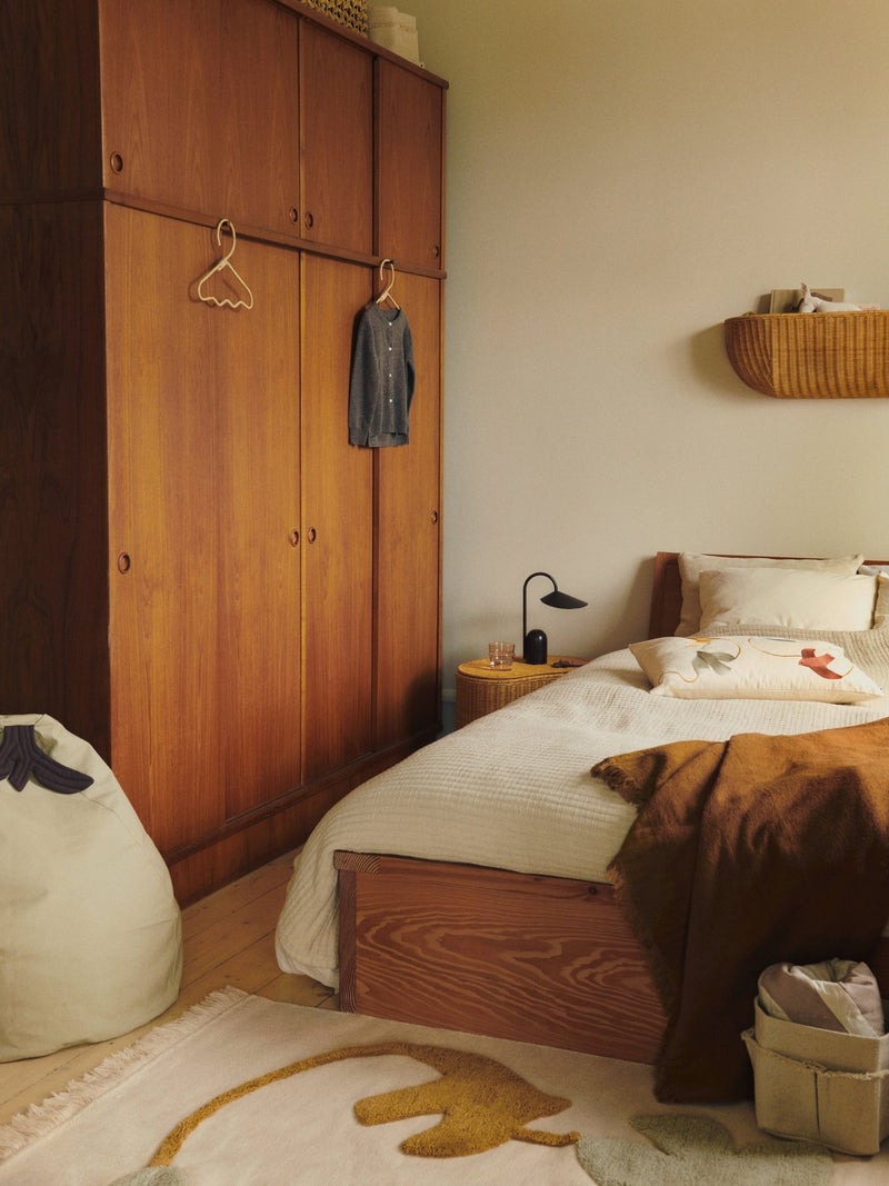 Swif Bird Embroidered Cushion - Rectangular - Mult - Ferm Living Bedding + Pillows - HORNE