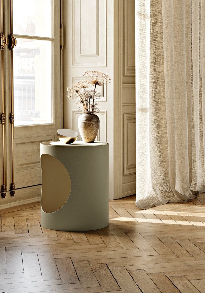 Tabl Side Table - Woud - Tables - Grey Beige - HORNE
