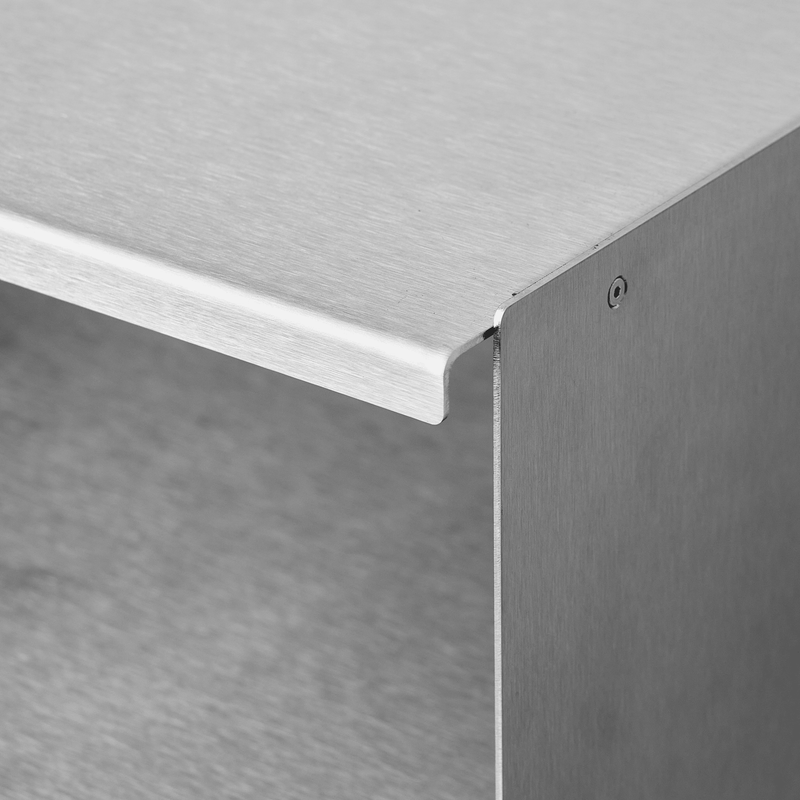 Taper Console & Shoe Rack 18 x 75 - Form + Refine Shelving - Stainless Steel Brushed - HORNE