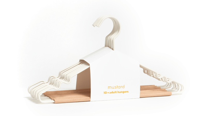 The Hangers - Mustard Made US Storage + Organization - Adult Top Hanger - Chalk - HORNE