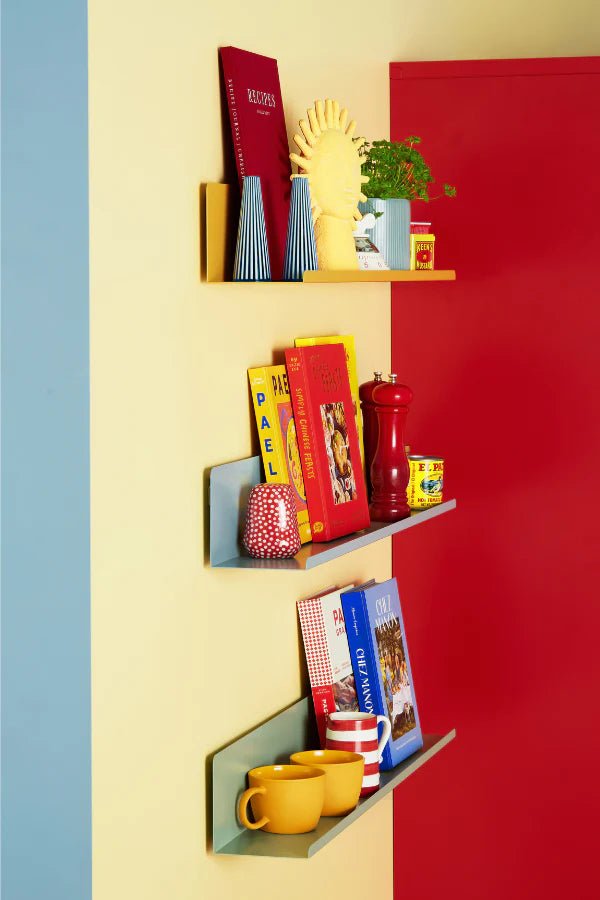 The Ledge Shelf - Mustard Made US Storage + Organization - Chalk - Large - HORNE