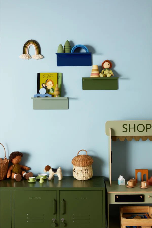 The Ledge Shelf - Mustard Made US Storage + Organization - Chalk - Large - HORNE