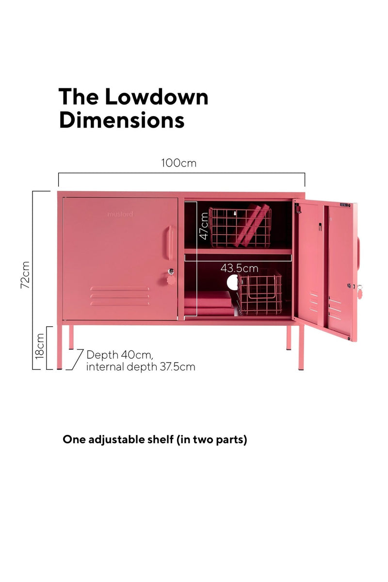 The Lowdown Cabinet - Mustard Made US Storage + Organization - Chalk - HORNE