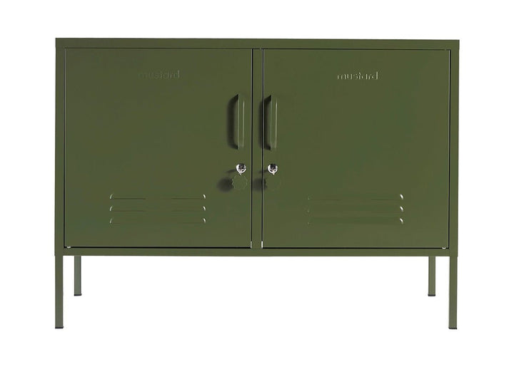 The Lowdown Cabinet - Mustard Made US Storage + Organization - Olive - HORNE