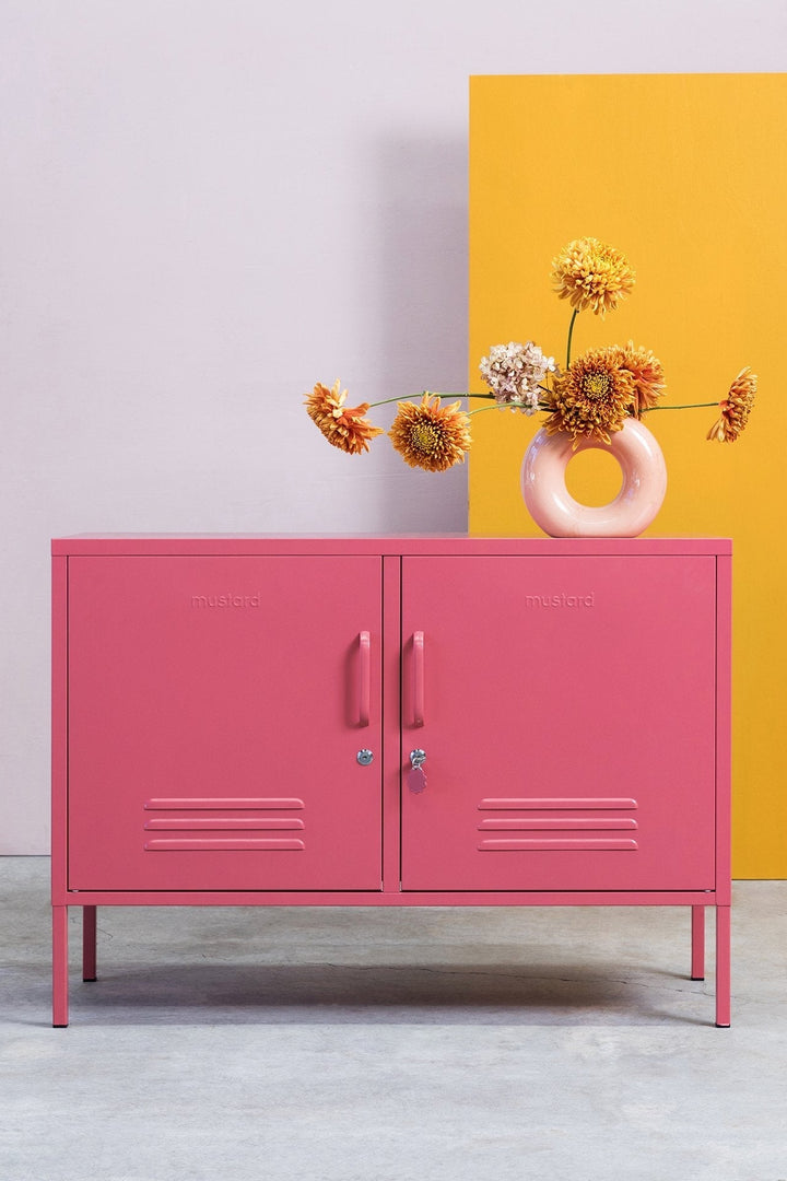 The Lowdown Cabinet - Mustard Made US Storage + Organization - Blush - HORNE