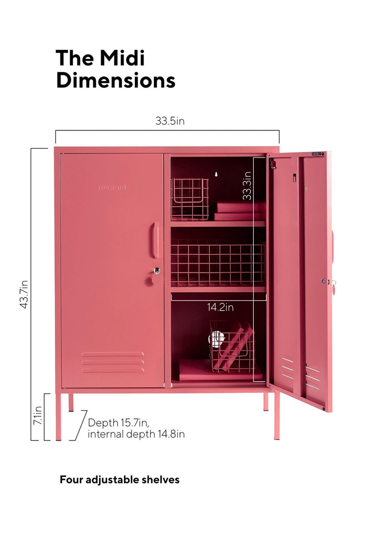 The Midi Cabinet - Mustard Made US Storage + Organization - Butter - HORNE