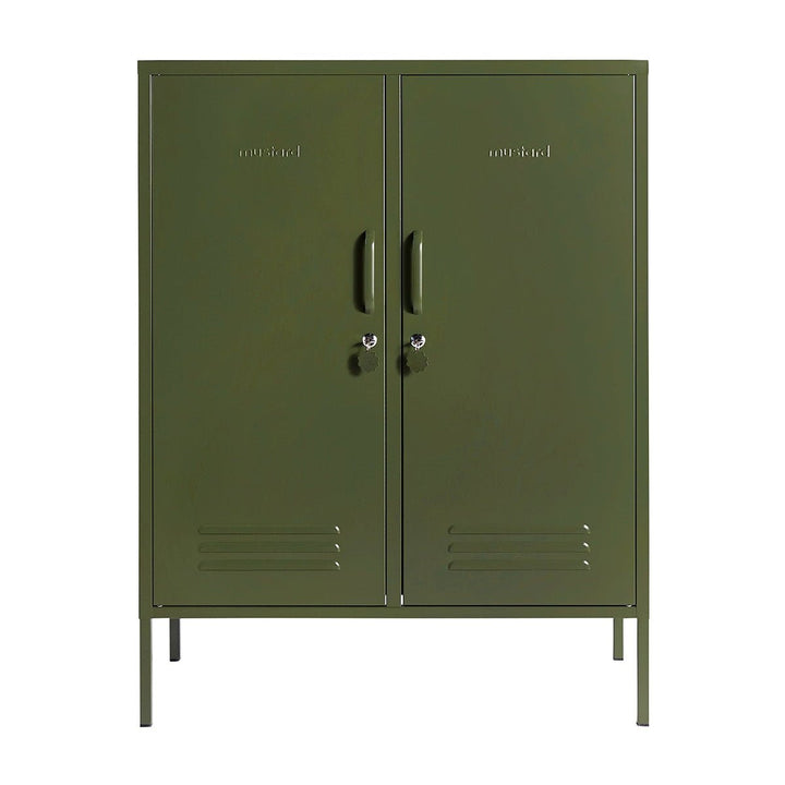 The Midi Cabinet - Mustard Made US Storage + Organization - Olive - HORNE