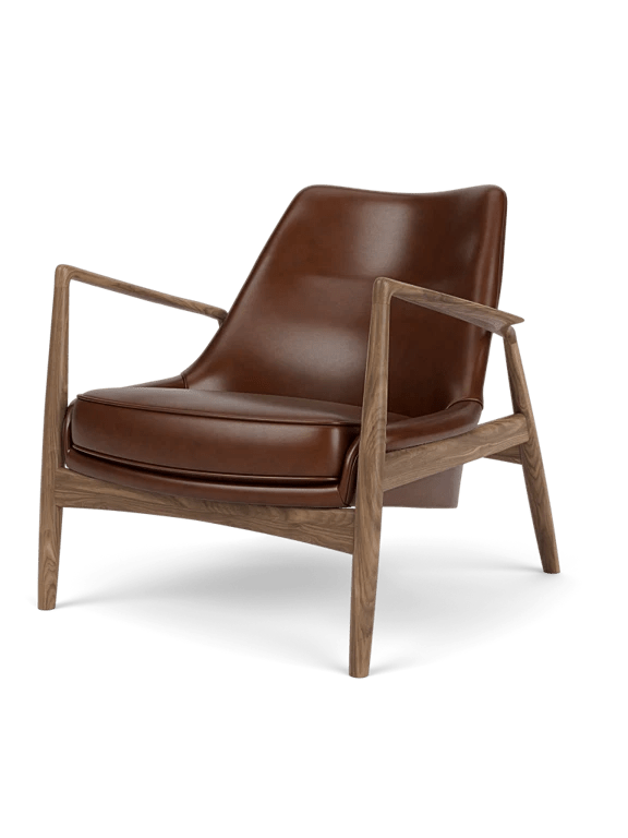 The Seal Lounge Chair - Low Back - Audo Copenhagen Chairs - Natural Oak - Dakar Leather - 0329 Brown - HORNE