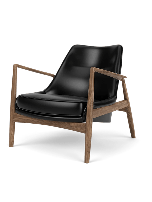 The Seal Lounge Chair - Low Back - Audo Copenhagen Chairs - Natural Oak - Dakar Leather - 0329 Brown - HORNE