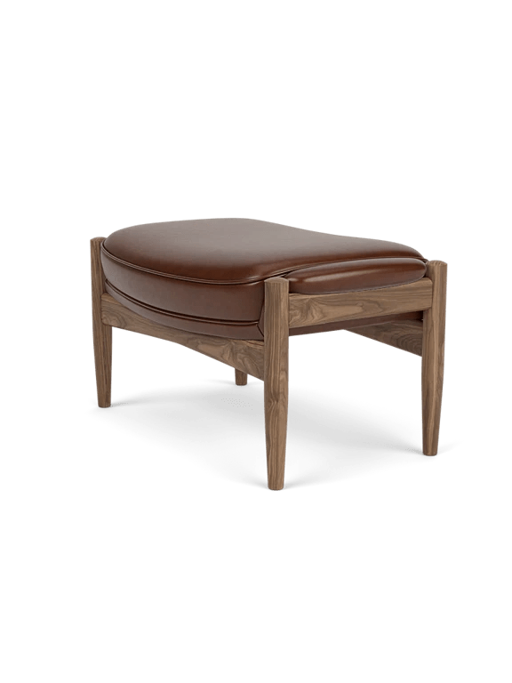 The Seal Ottoman - Audo Copenhagen Stools + Benches + Ottomans - Natural Oak - Dakar Leather - 0329 Brown - HORNE