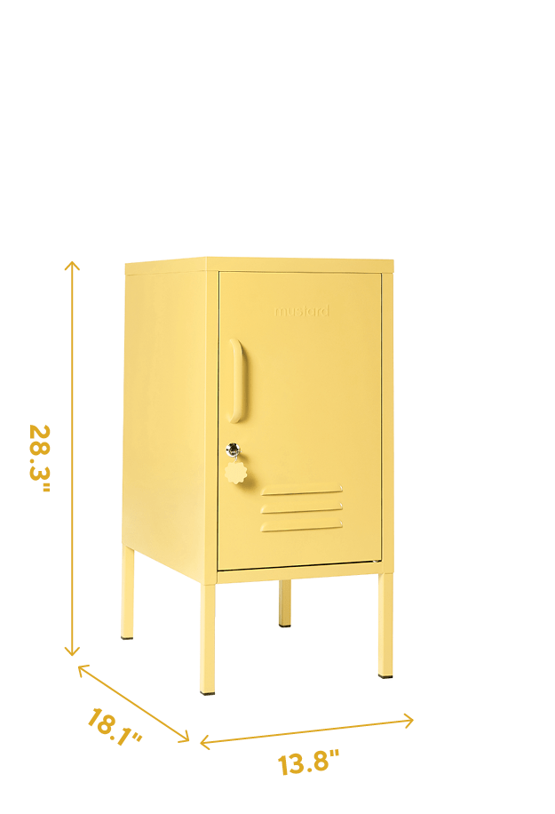 The Shorty Locker - Mustard Made US Storage + Organization - Butter - Right - HORNE