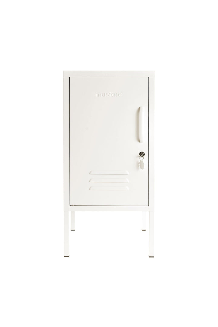 The Shorty Locker - Mustard Made US Storage + Organization - Chalk - Left - HORNE