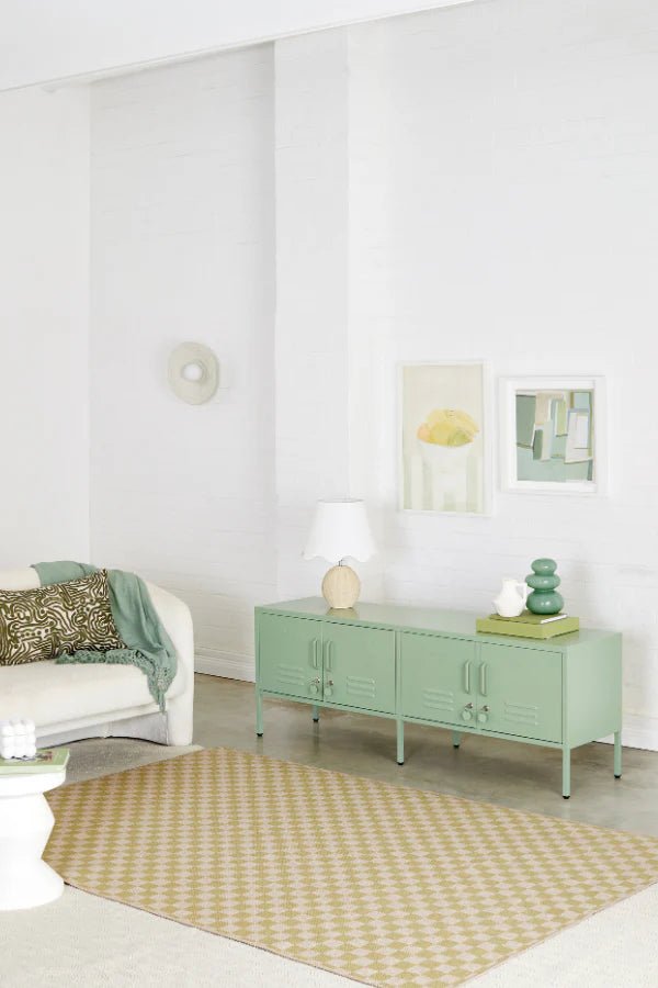 The Standard Low Cabinet - Mustard Made US Storage + Organization - Chalk - HORNE