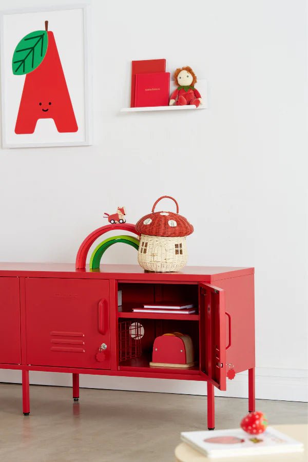 The Standard Low Cabinet - Mustard Made US Storage + Organization - Berry - HORNE