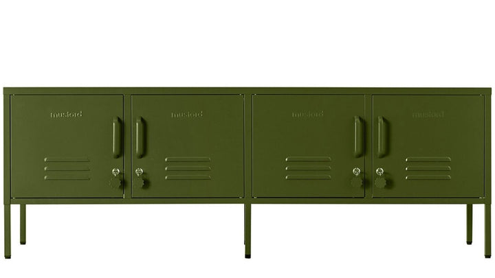 The Standard Low Cabinet - Mustard Made US Storage + Organization - Olive - HORNE