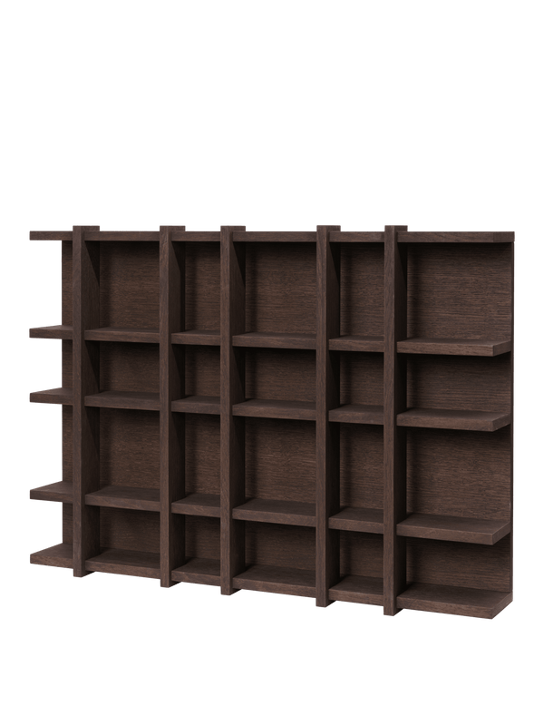 Tilem Shelf - 6x4 - Ferm Living Shelving - Dark Stained Oak - HORNE