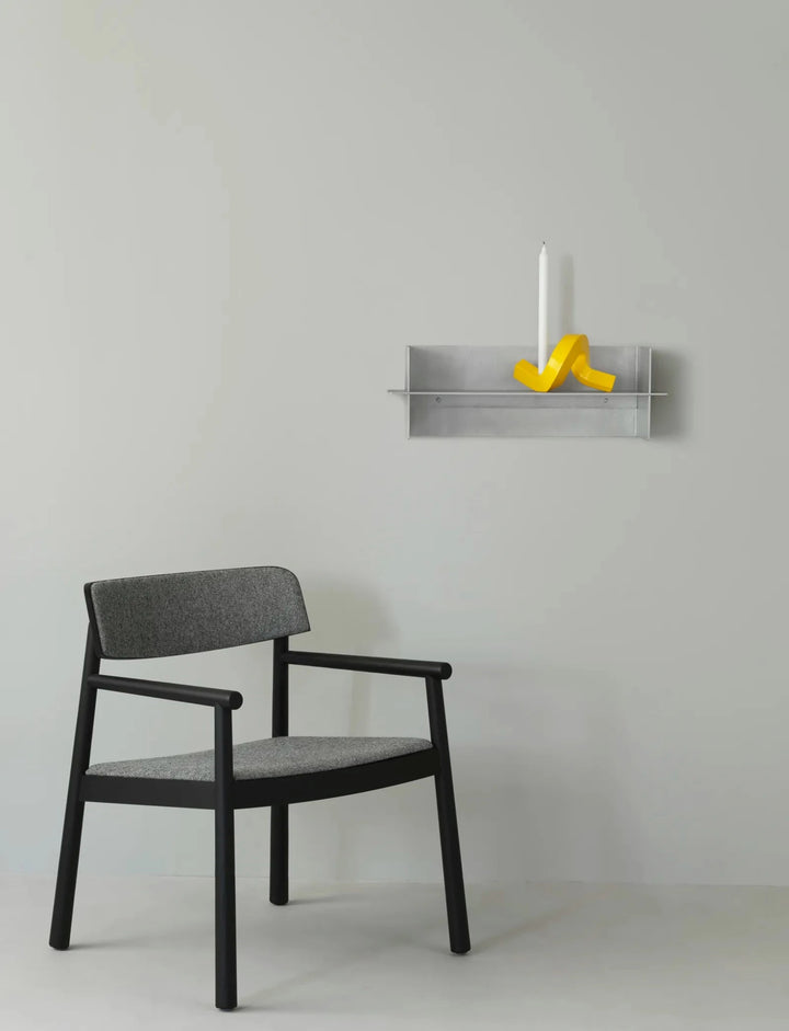 Timb Armchair Upholstery - Normann Copenhagen Dining Chairs - Black / Hallingdal 166 - HORNE