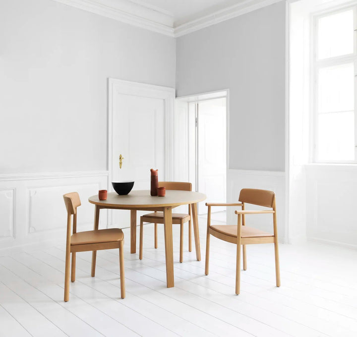 Timb Armchair Upholstery - Normann Copenhagen Dining Chairs - Black / Hallingdal 166 - HORNE