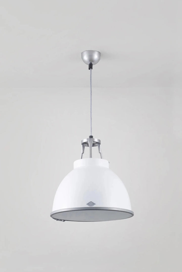 Titan Size 1 Pendant - Original BTC Pendants - White - Etched Glass - HORNE